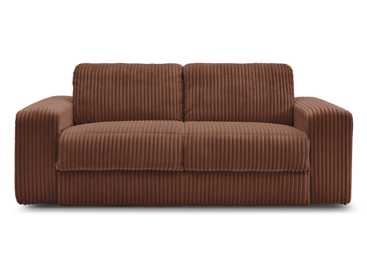 Canapé droit convertible IBIZA ouverture express velours côtelé