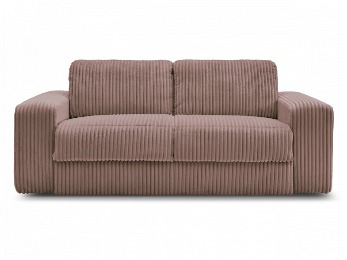 Canapé droit convertible IBIZA ouverture express velours côtelé