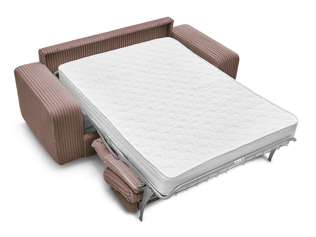 Canapé droit convertible IBIZA ouverture express velours côtelé