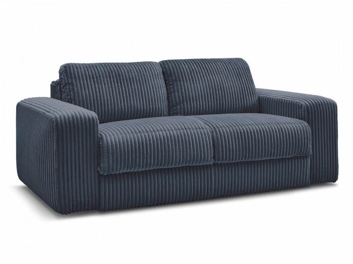 Canapé droit convertible IBIZA ouverture express velours côtelé