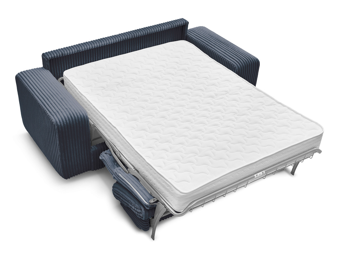 Canapé droit convertible IBIZA ouverture express velours côtelé