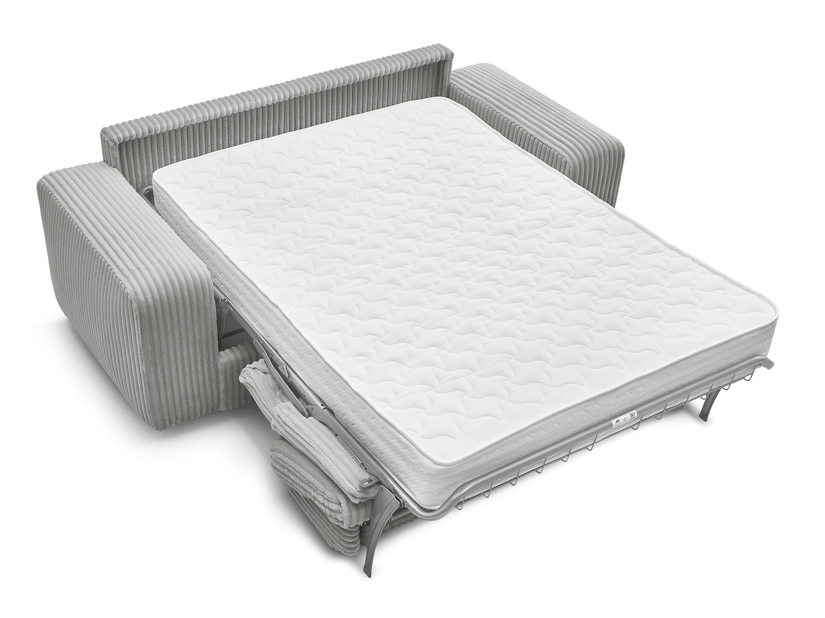 Canapé droit convertible IBIZA ouverture express velours côtelé