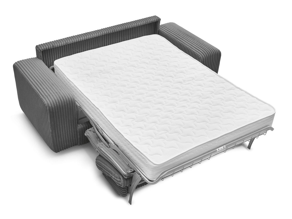 Canapé droit convertible IBIZA ouverture express velours côtelé