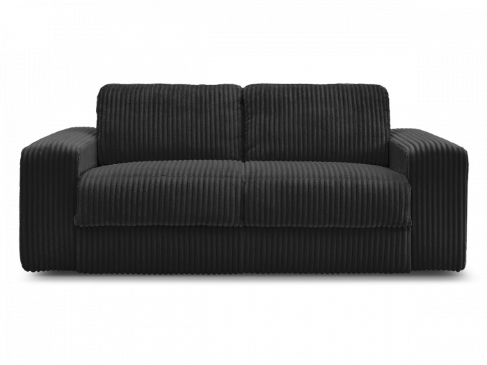 Canapé droit convertible IBIZA ouverture express velours côtelé