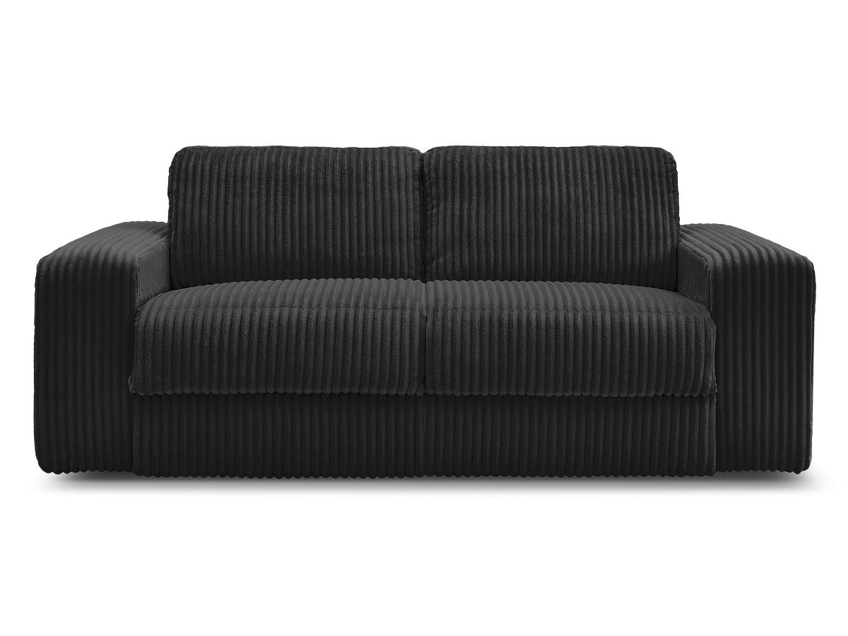 Canapé droit convertible IBIZA ouverture express velours côtelé