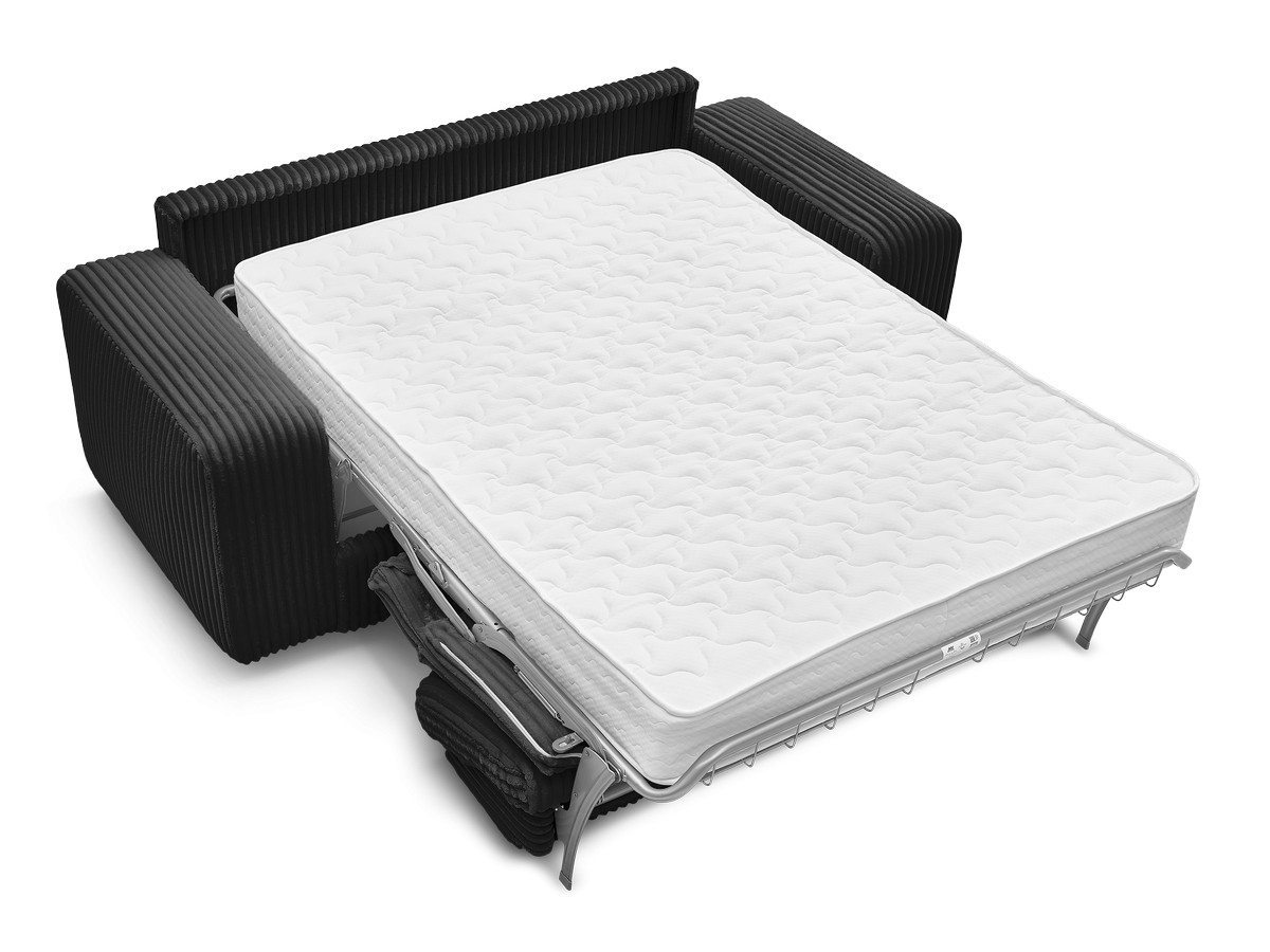 Canapé droit convertible IBIZA ouverture express velours côtelé