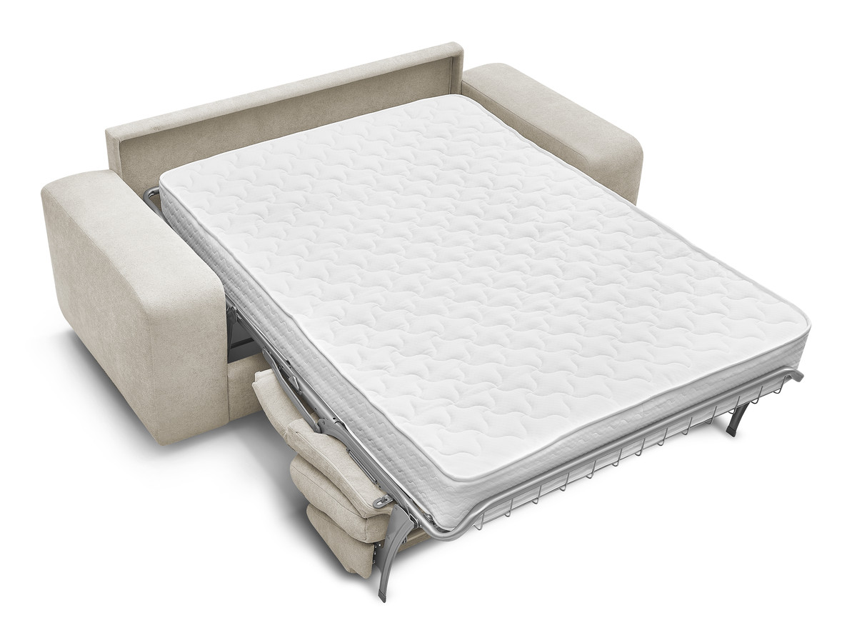 Canapé droit convertible IBIZA ouverture express tissu texturé