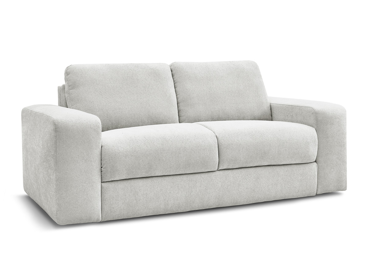 Canapé droit convertible IBIZA ouverture express tissu texturé