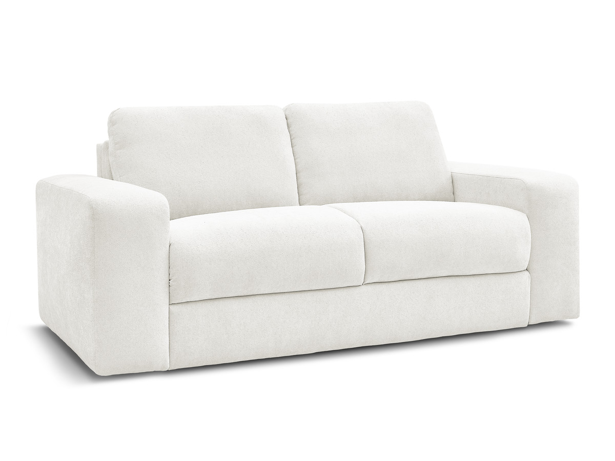 Canapé droit convertible IBIZA ouverture express tissu texturé