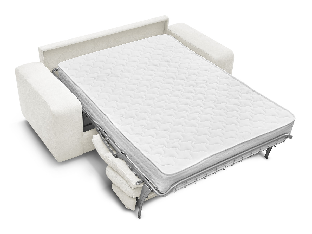 Canapé droit convertible IBIZA ouverture express tissu texturé