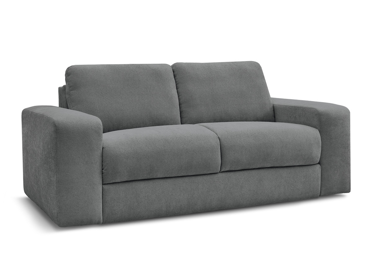 Canapé droit convertible IBIZA ouverture express tissu texturé