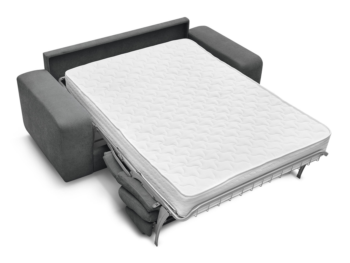 Canapé droit convertible IBIZA ouverture express tissu texturé