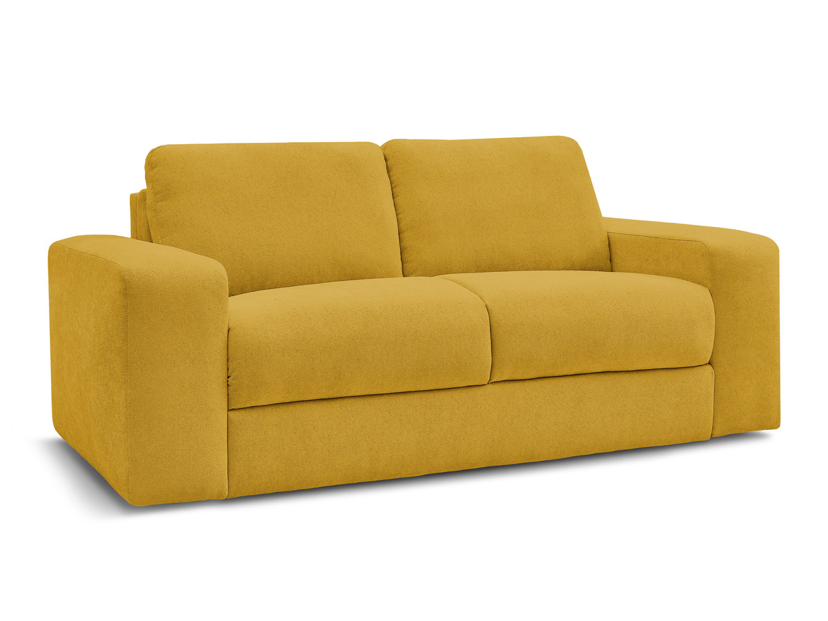 Canapé droit convertible IBIZA ouverture express tissu texturé