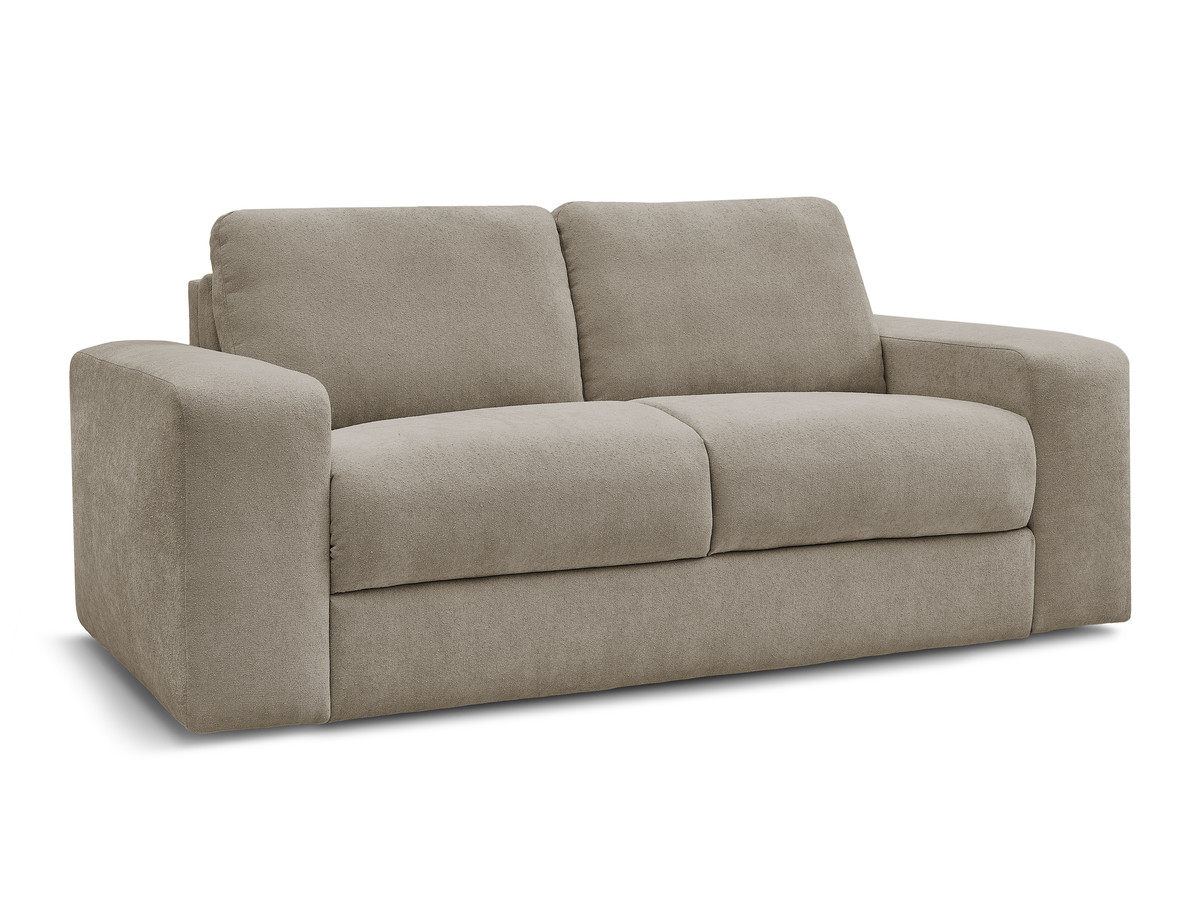 Canapé droit convertible IBIZA ouverture express tissu texturé