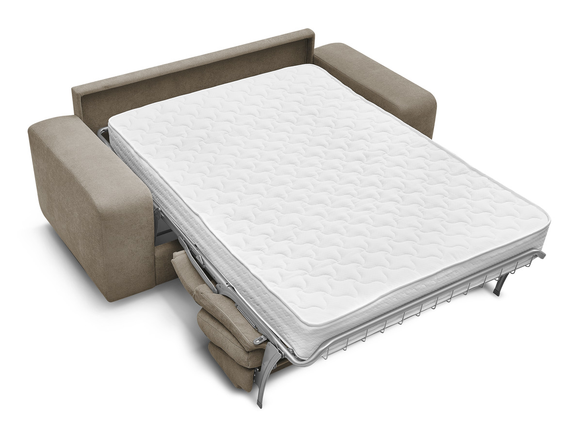 Canapé droit convertible IBIZA ouverture express tissu texturé