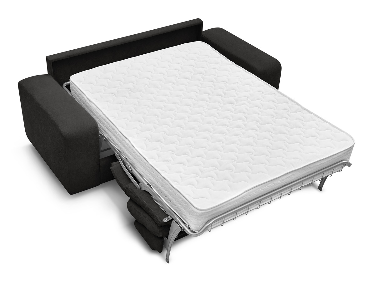 Canapé droit convertible IBIZA ouverture express tissu texturé