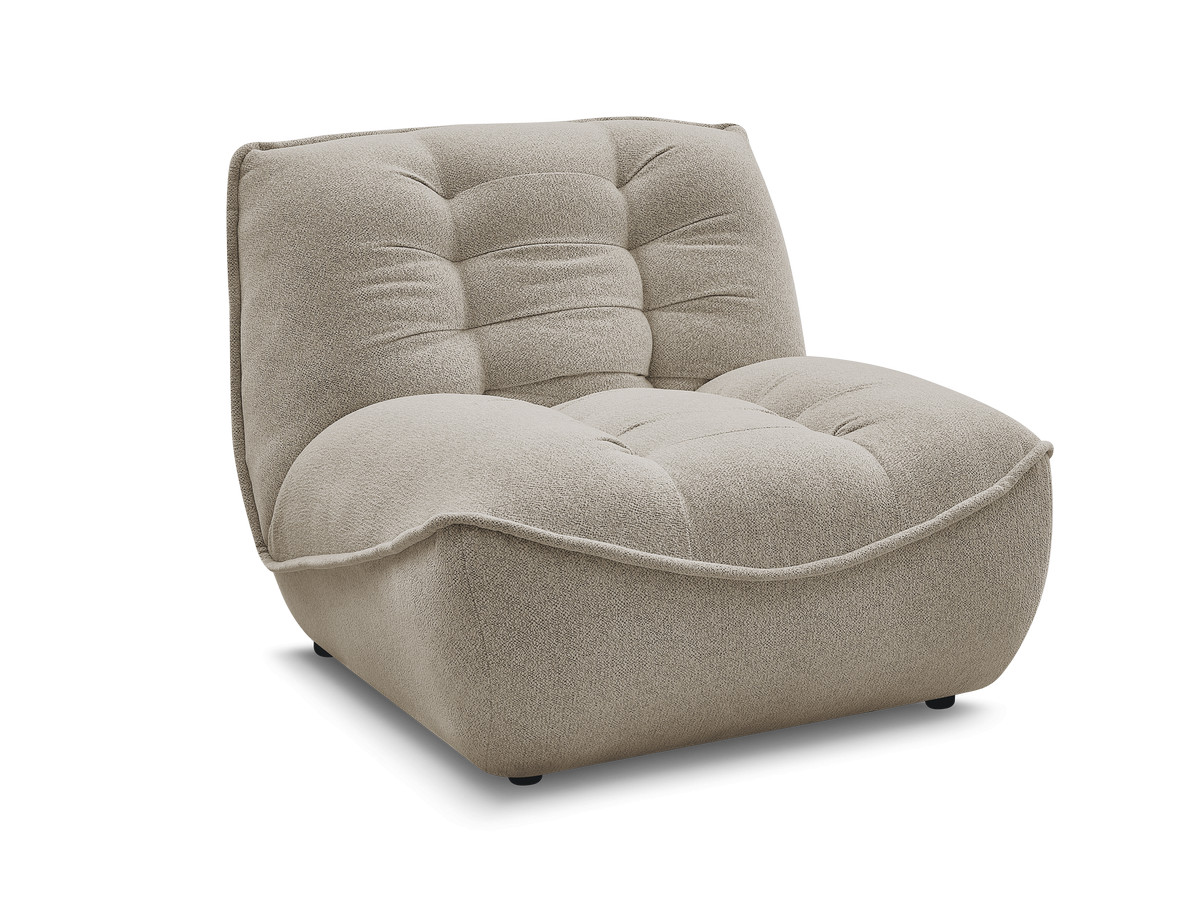 1-zits chaise longue voor modulaire bank serena, gemêleerde stof gekleurd wrat
