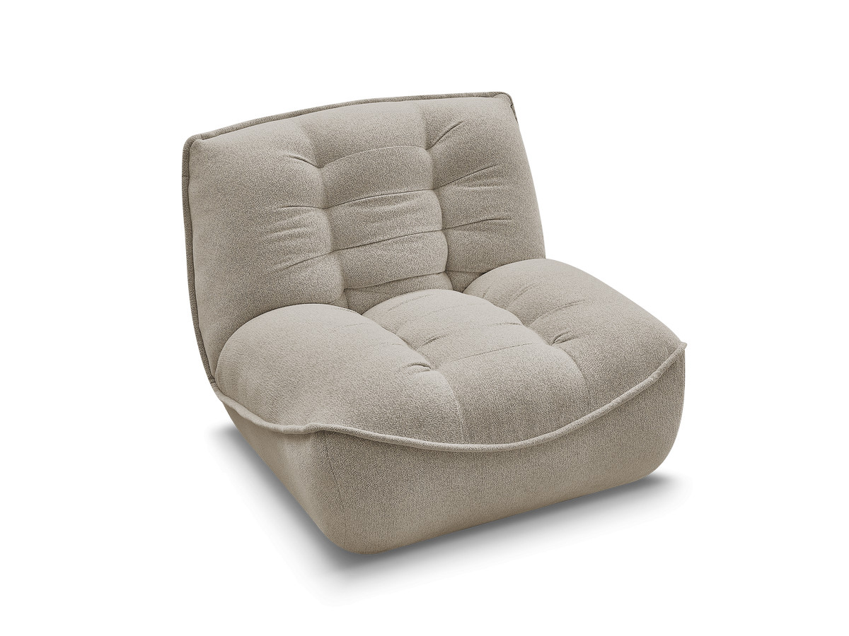 1-zits chaise longue voor modulaire bank SERENA, gemêleerde stof