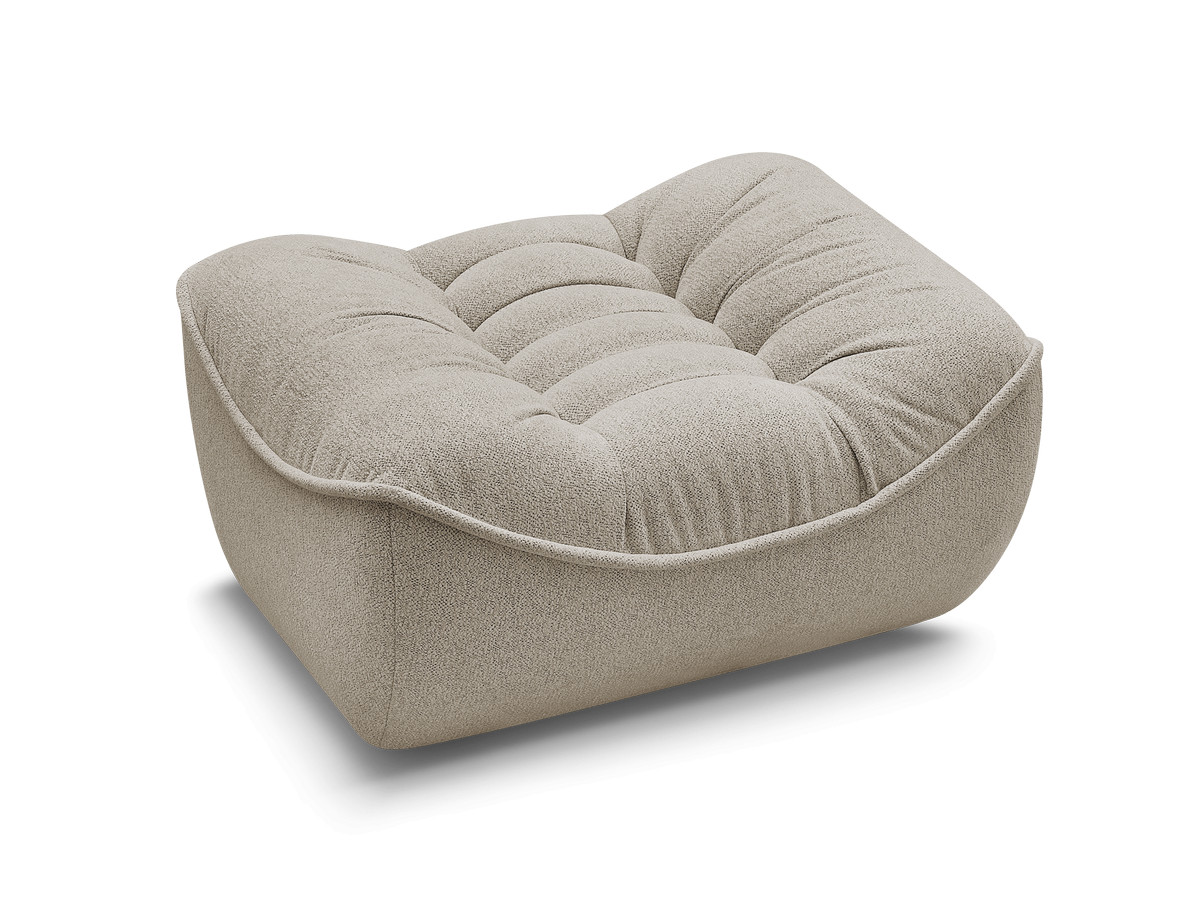 pouf serena tissu chiné gekleurd taupe