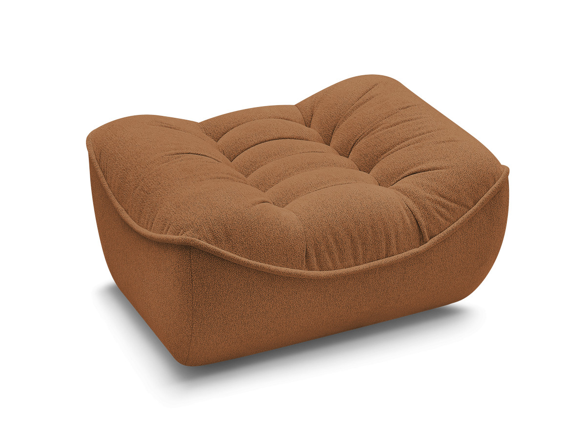 pouf serena tissu chiné gekleurd orange