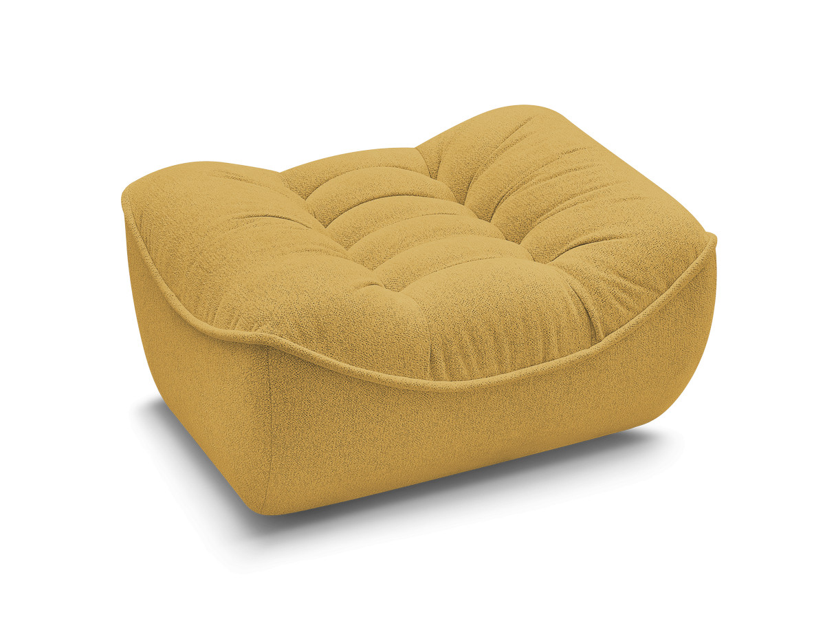pouf serena tissu chiné gekleurd jaune