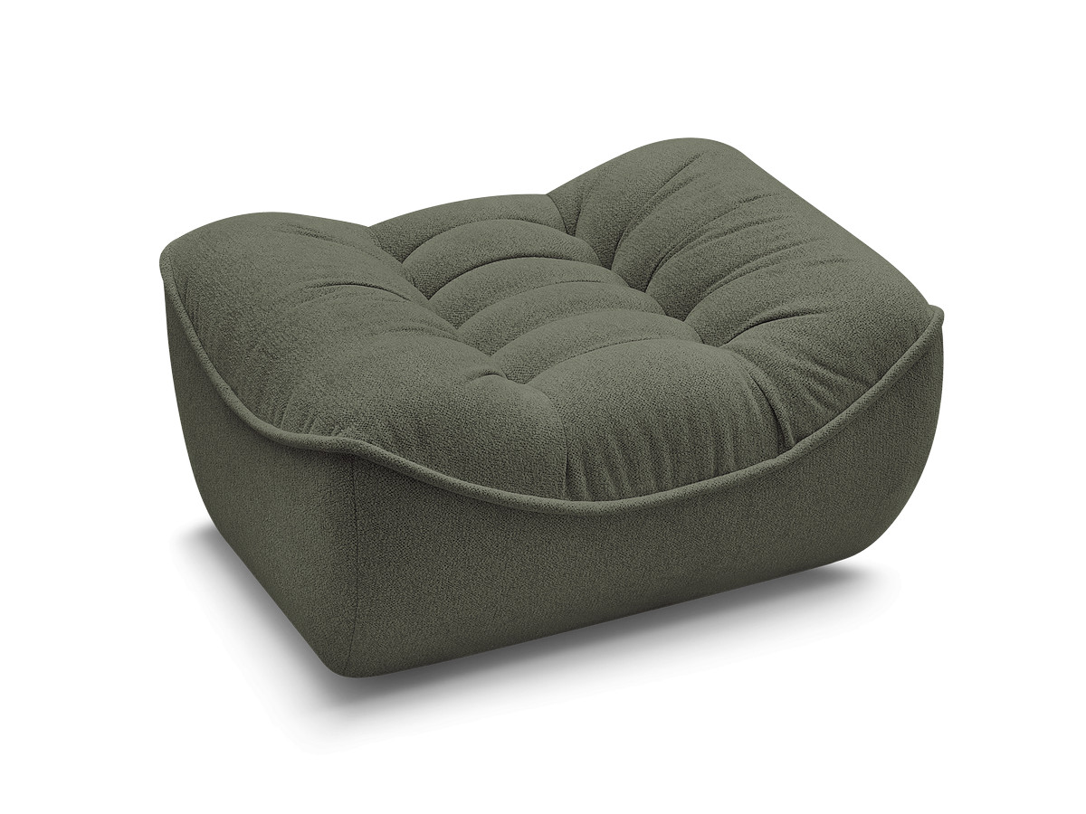 pouf serena tissu chiné gekleurd vert