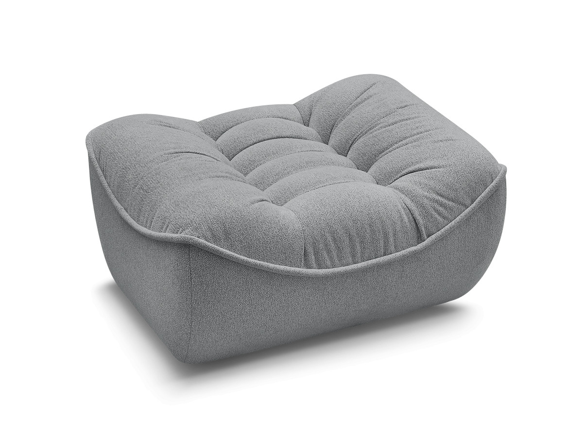 pouf serena tissu chiné gekleurd gris foncé