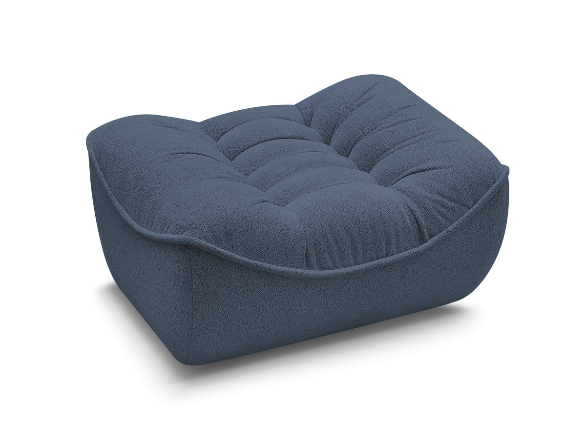 pouf serena tissu chiné gekleurd bleu