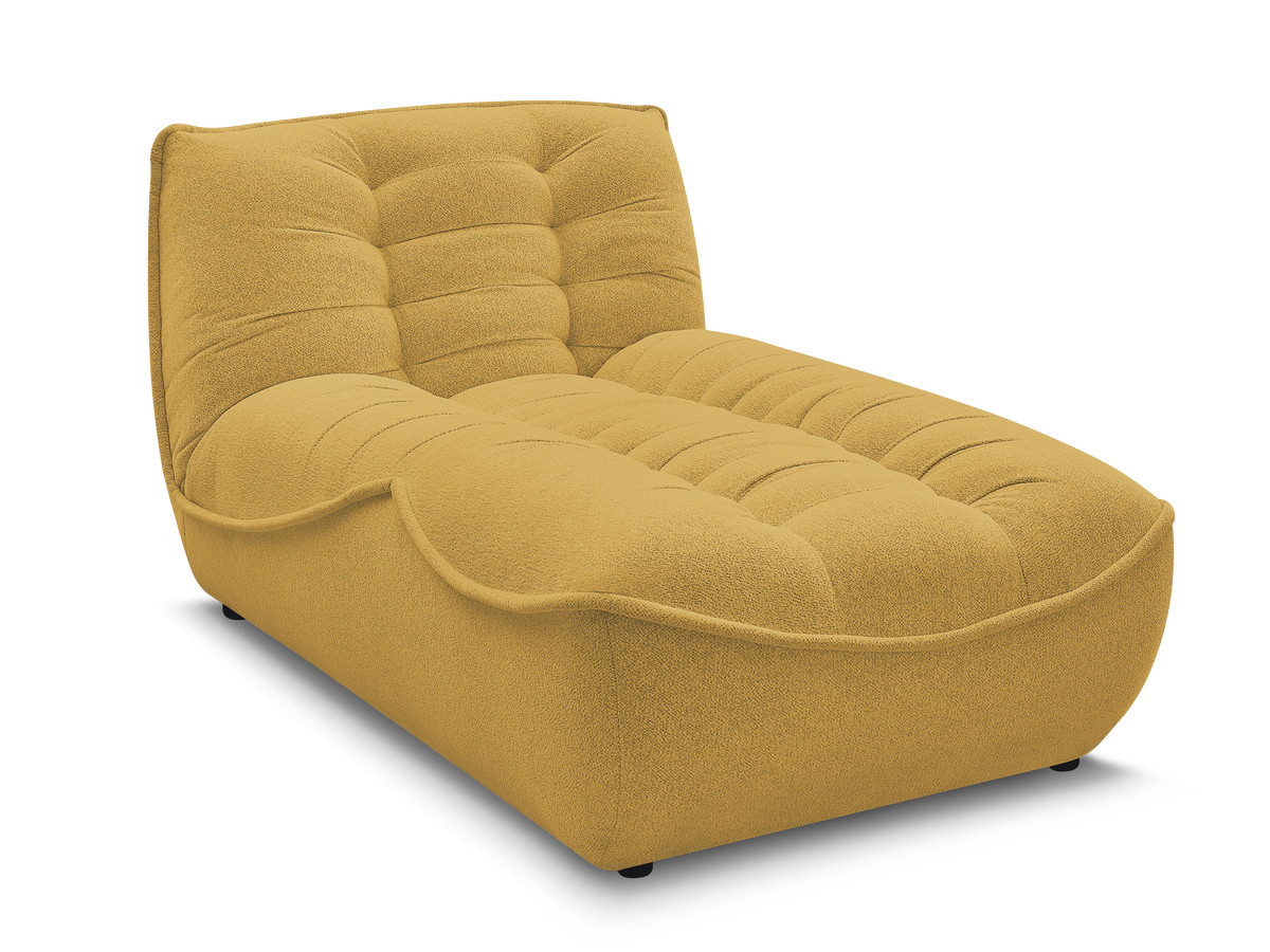 chaise longue voor de modulaire bank serena, gemęleerde stof gekleurd geel