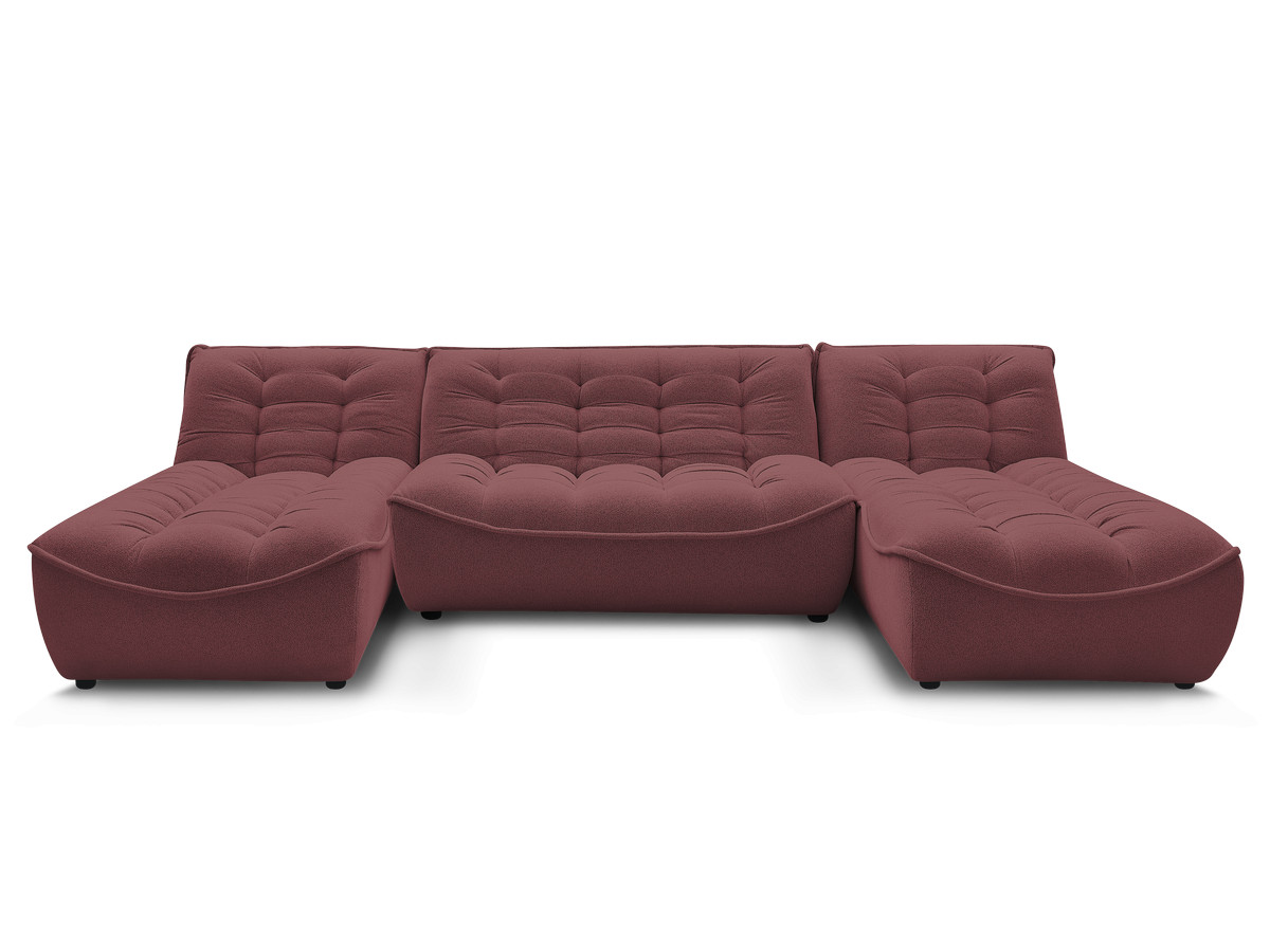 Canapé panoramique fixe modulable SERENA tissu chiné