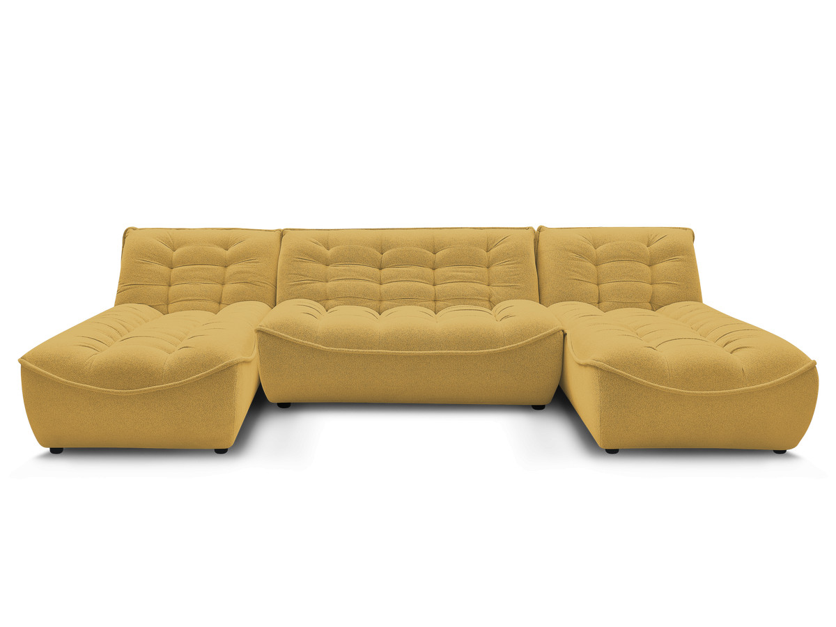 Canapé panoramique fixe modulable SERENA tissu chiné