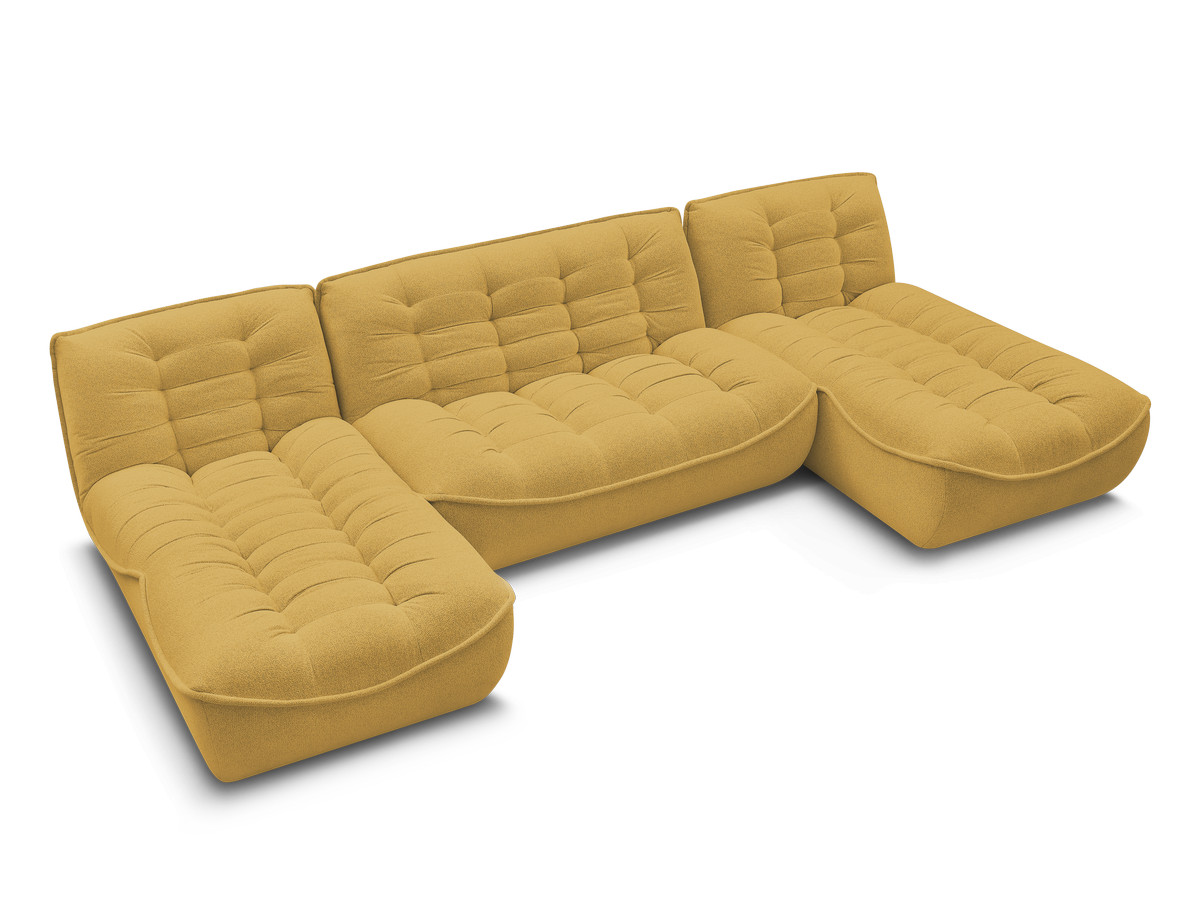 Canapé panoramique fixe modulable SERENA tissu chiné