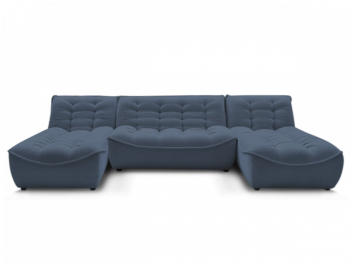 Canapé panoramique fixe modulable SERENA tissu chiné