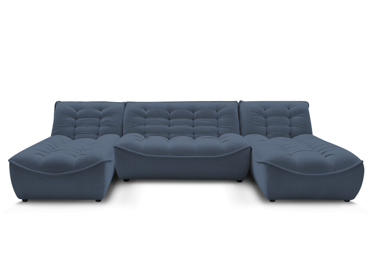 Canapé panoramique fixe modulable SERENA tissu chiné