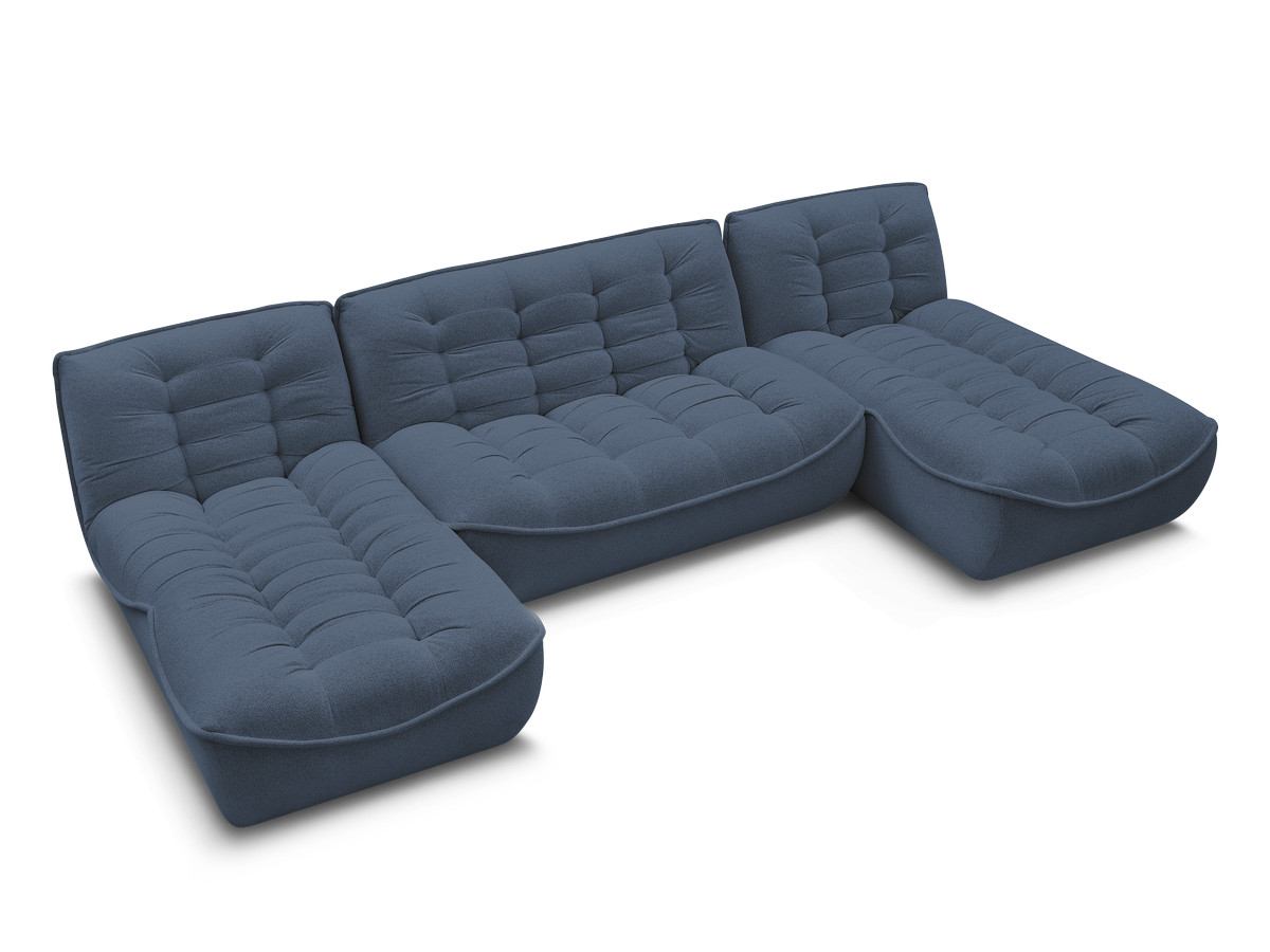 Canapé panoramique fixe modulable SERENA tissu chiné