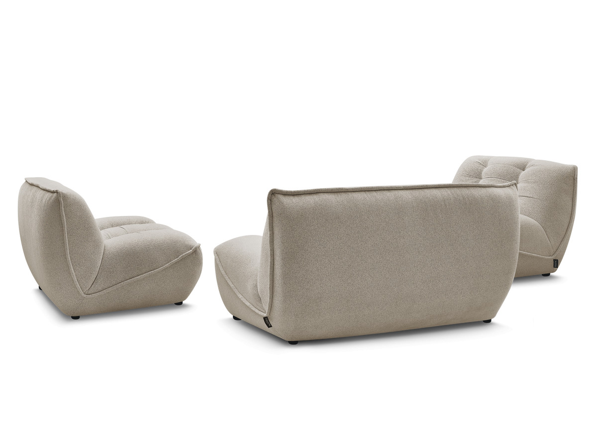 Sofa modułowa nierozkładany SERENA z 2 modułami 1-osobowymi i 1 Moduł 2-osobowymi tkanina melanżowa