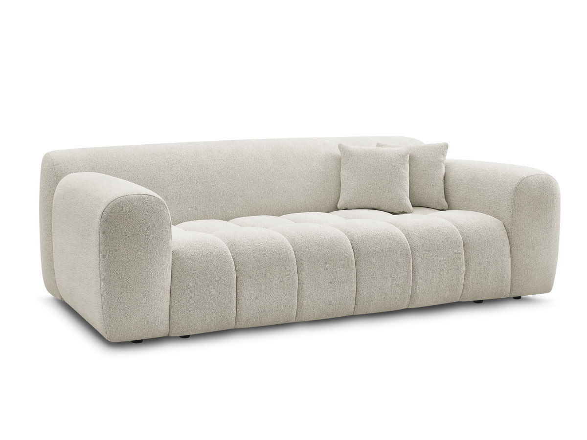 Canapé droit 3 places MELISSE chiné blanc — vue 3