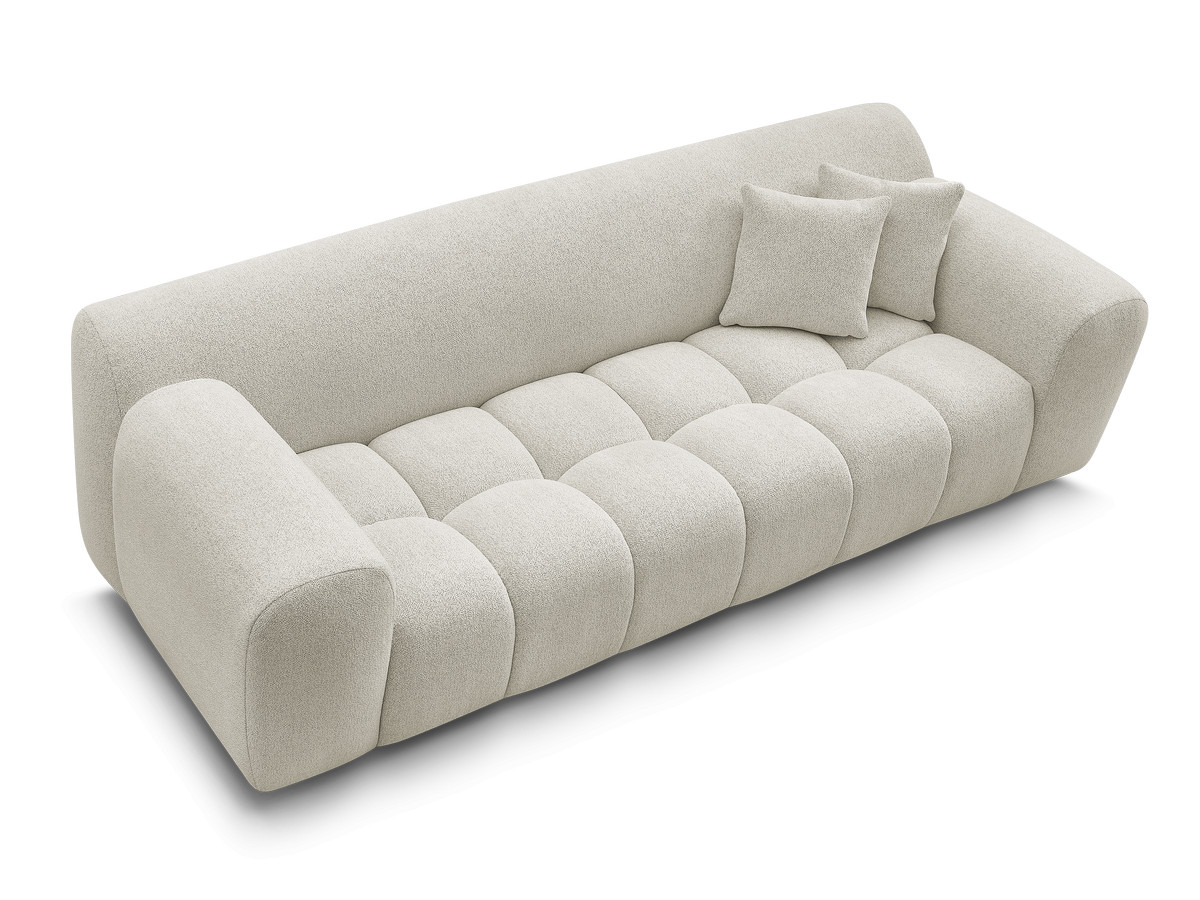 Canapé droit 3 places MELISSE chiné blanc — vue 5