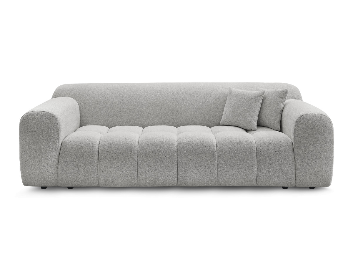 Canapé droit 3 places MELISSE chiné gris clair — vue 4