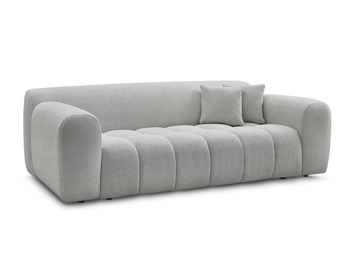 Canapé droit 3 places MELISSE chiné gris clair — vue 3