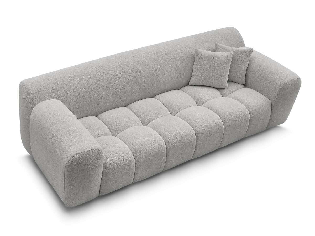 Canapé droit 3 places MELISSE chiné gris clair — vue 5