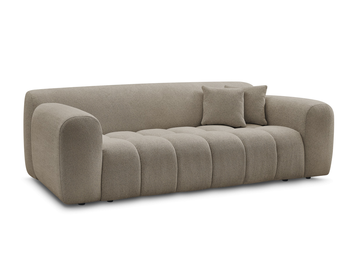 Canapé droit 3 places MELISSE chiné taupe — vue 3