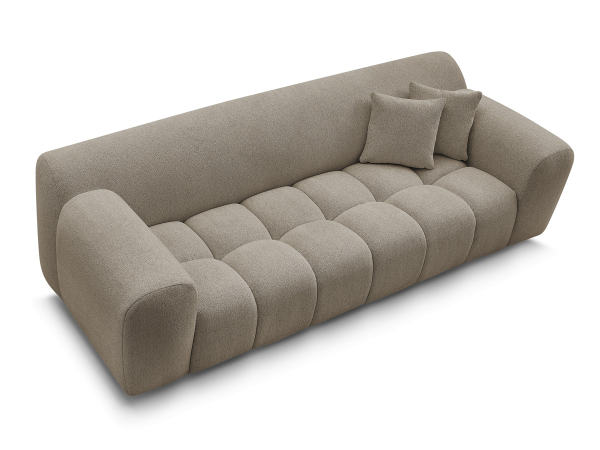 Canapé droit 3 places MELISSE chiné taupe — vue 5