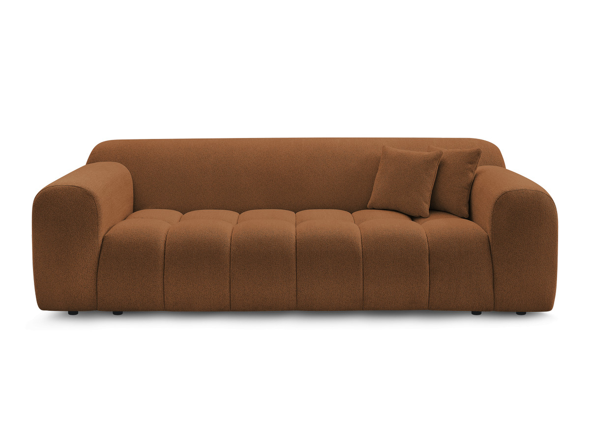 Canapé droit 3 places MELISSE chiné orange — vue 4