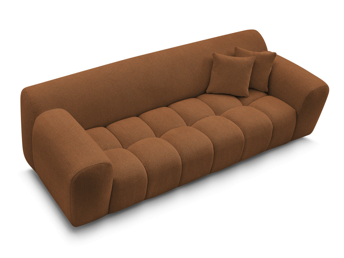 Canapé droit 3 places MELISSE chiné orange — vue 5