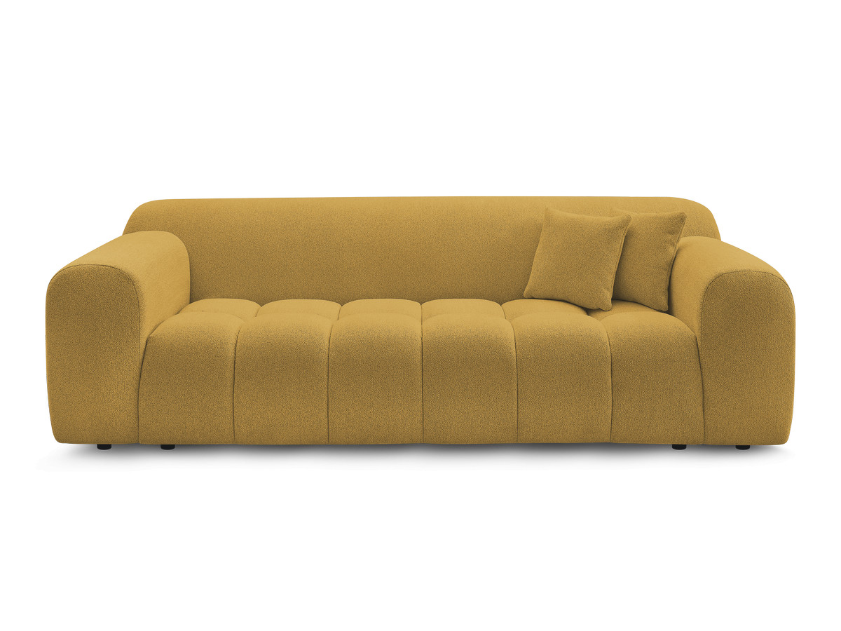 Canapé droit 3 places MELISSE chiné jaune — vue 4