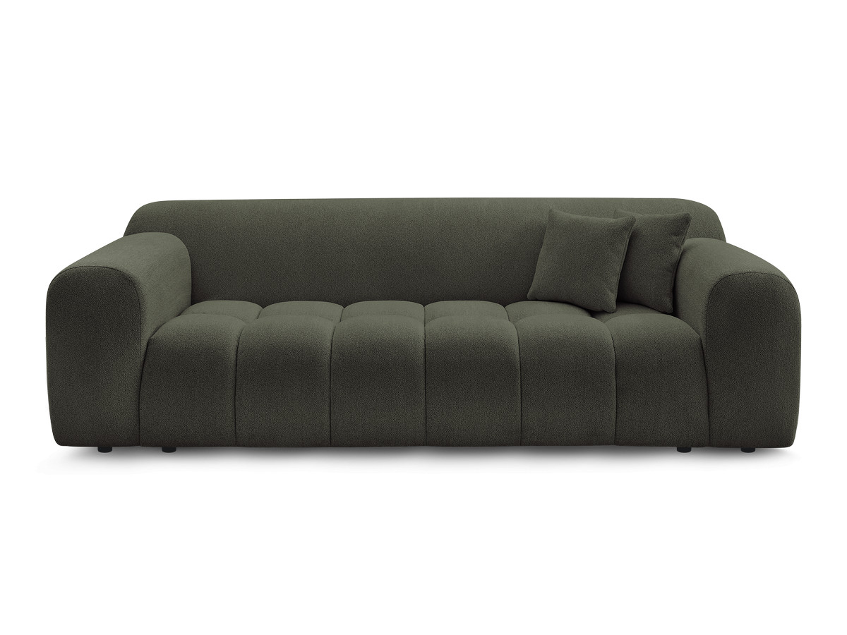 Canapé droit 3 places MELISSE chiné vert — vue 4