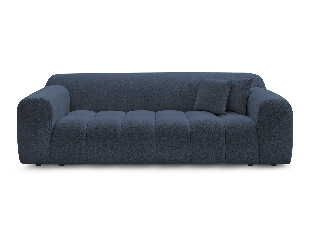 Canapé droit 3 places MELISSE chiné bleu — vue 4