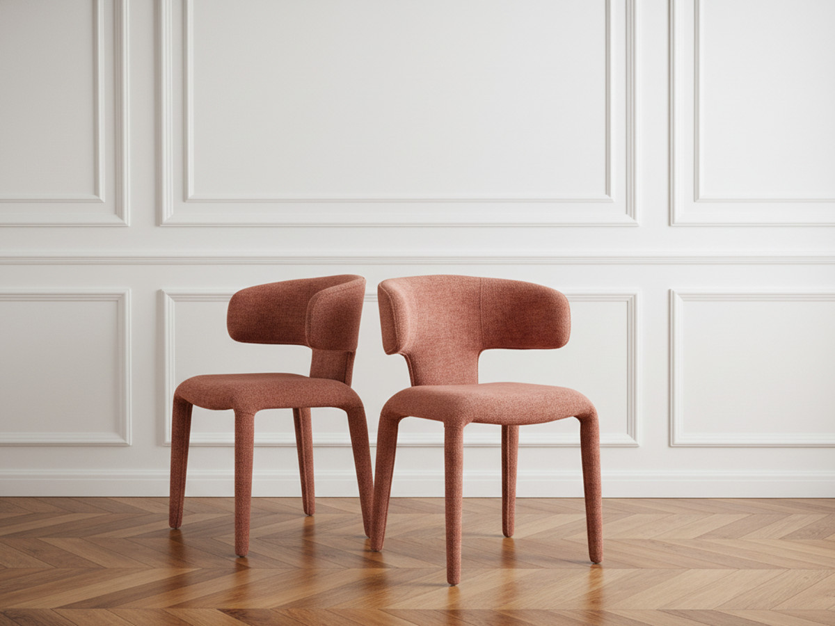 Set van 2 MILA stoelen in structuurstof