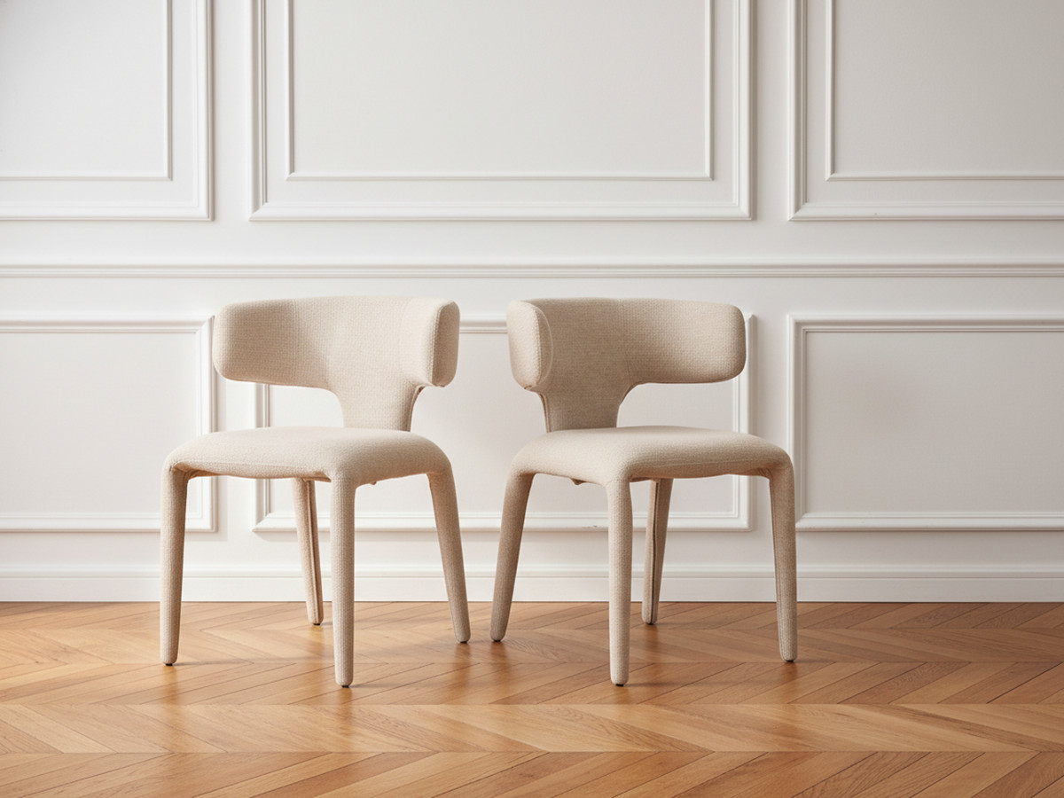 Lot de 2 chaises MILA texturé beige — vue 4